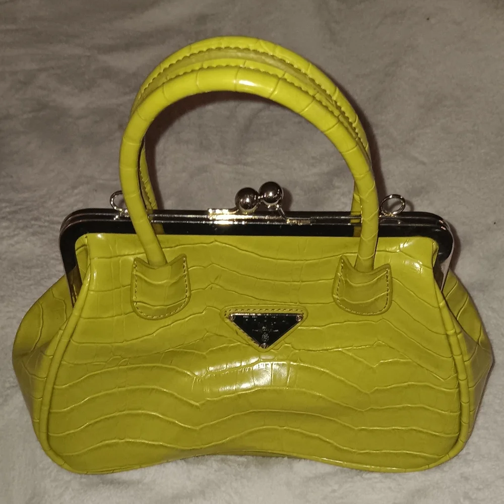 Prada | Bags | 9s Prada Vintage Green Croc Purse Bag | Poshmark